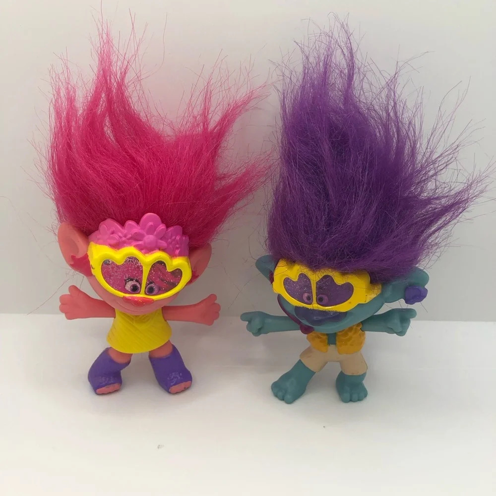 Trolls Figures McDonald’s Toys Set Poppy and Branch Dreamworks